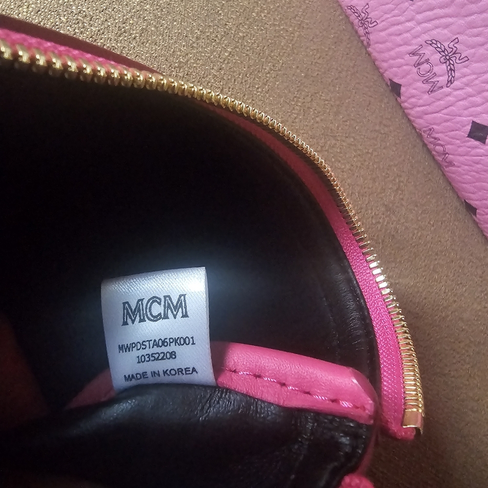 MCM Visetos Pink Tote Bag w/ Pouch - Picture 14 of 16